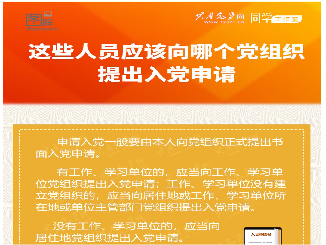 这些人员应该向哪个党组织提出入党申请？